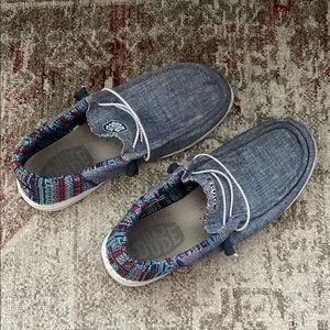 Hey Dude | Shoes | Hey Dude Denim Blue Casual Slip Ons  display picture 2